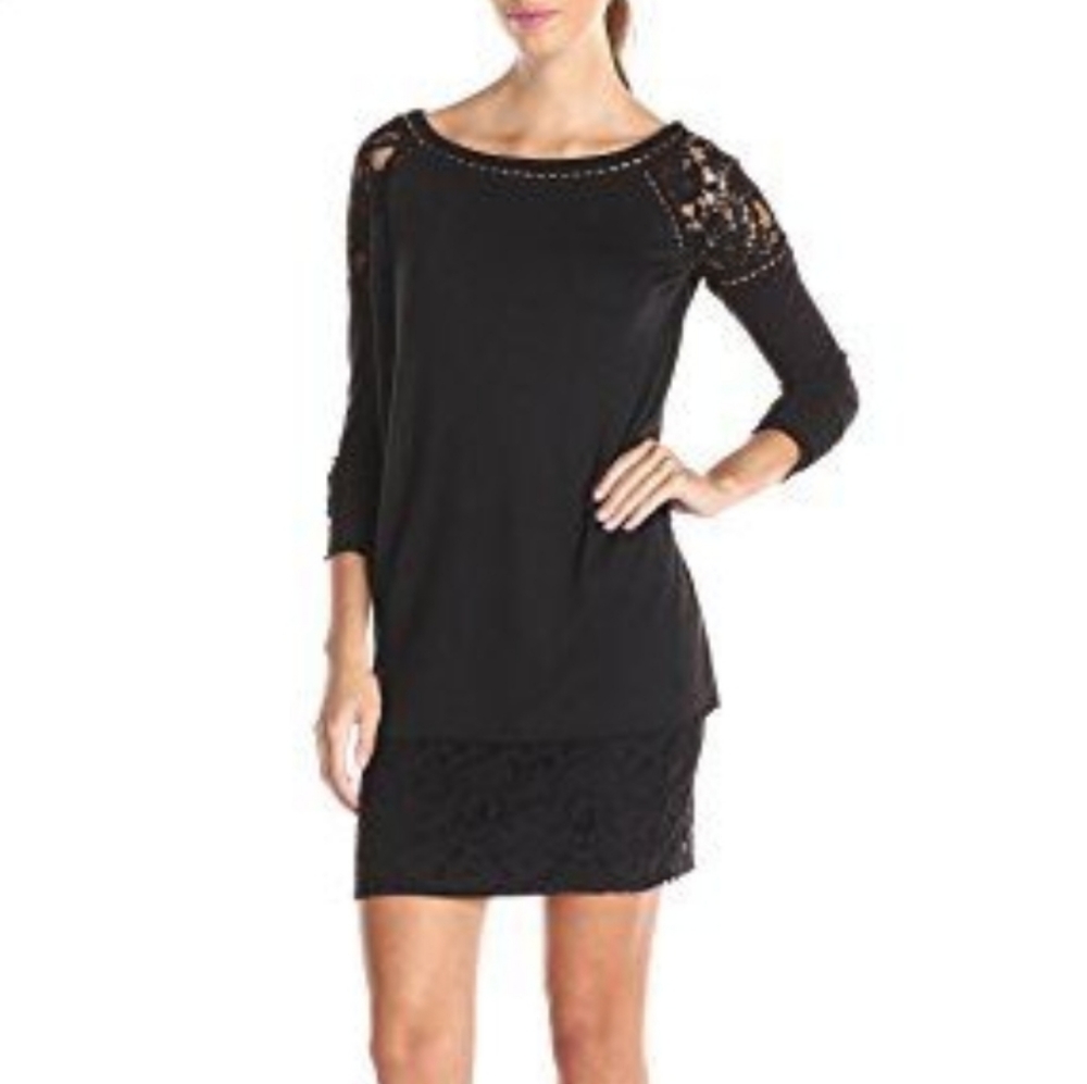New Bailey 44 Black Long Sleeve Midi Size XSmall